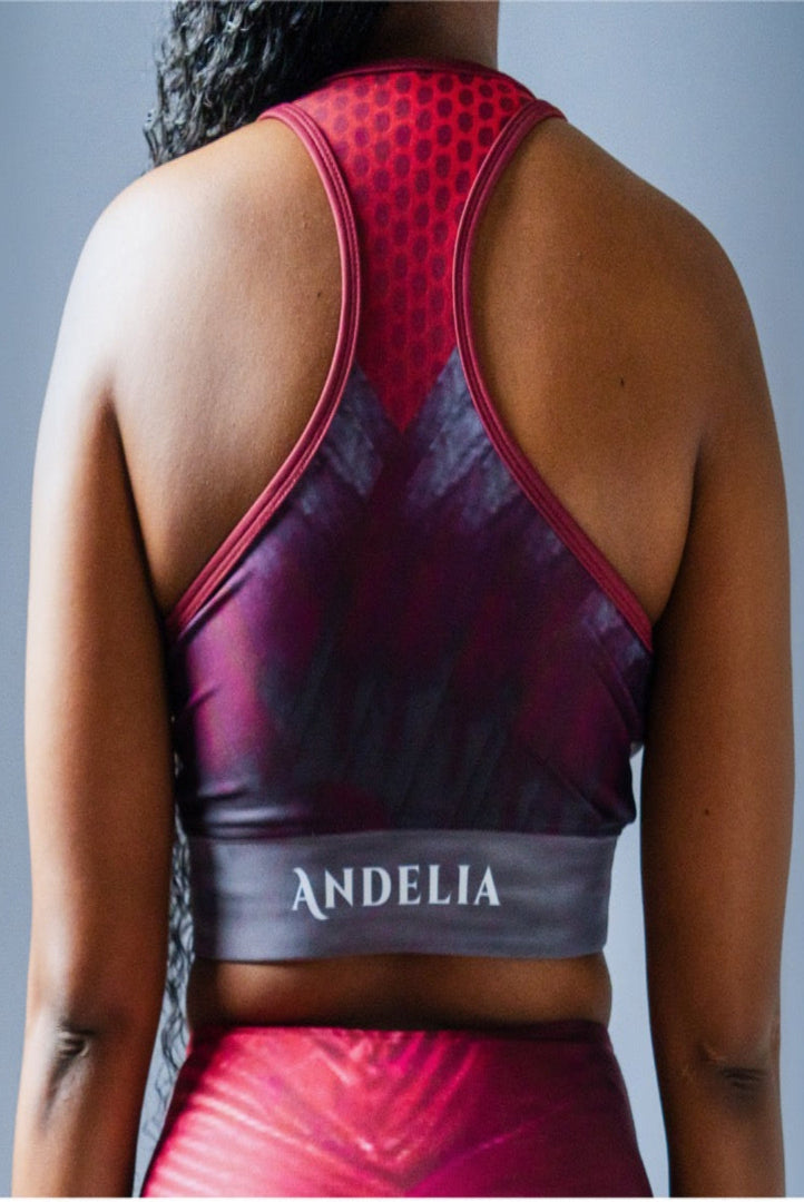 Andelia Anatomical Print Sports Bra