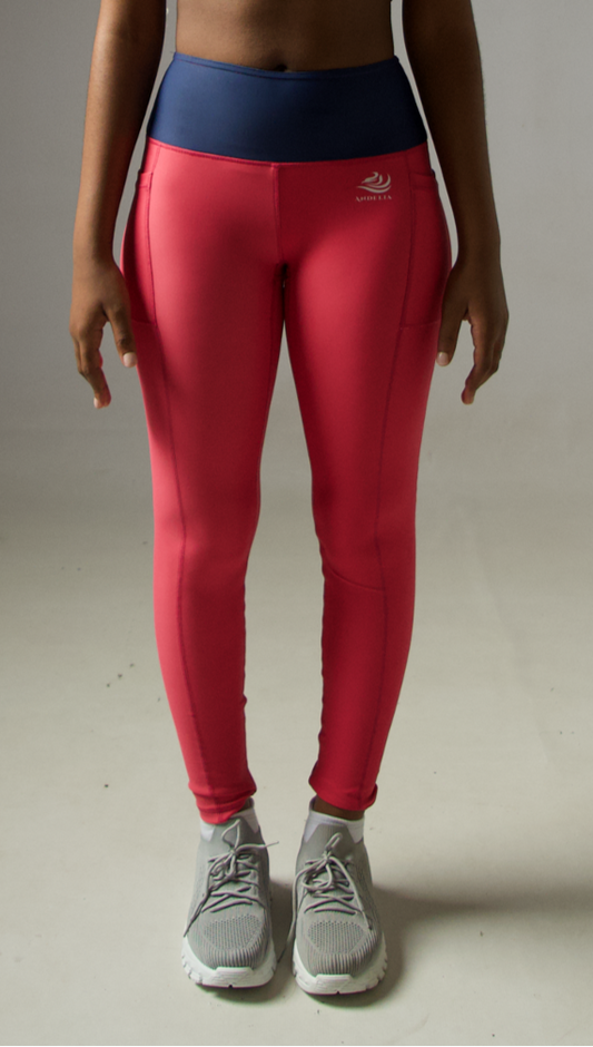 Andelia Pink Full-Length Leggings